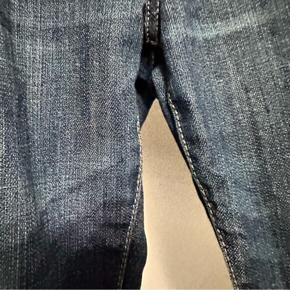 Banana Republic Factory Skinny Fit Dark Wash Denim Cuff Hem Capris Blue Womens 6 - Picture 6 of 6